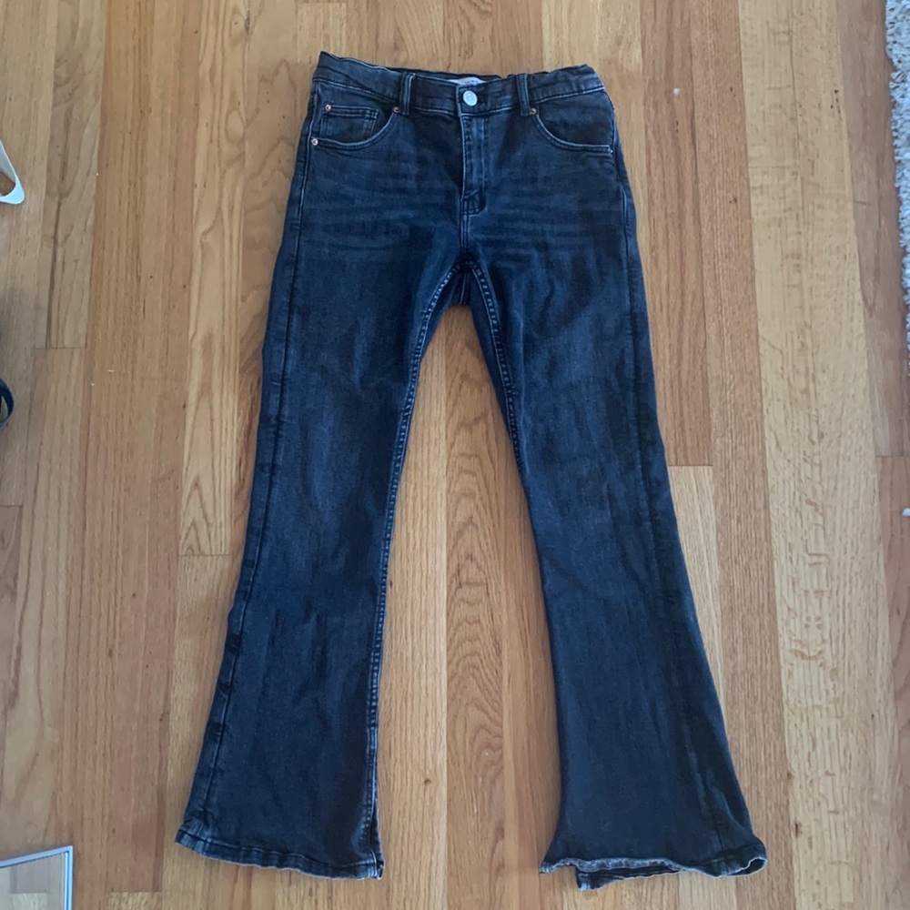 Zara Girls Black Flare Jeans - Size 13-14